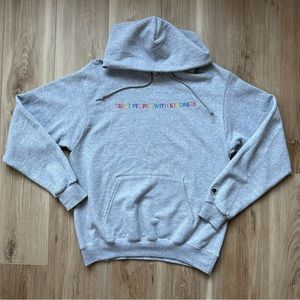SOLD | Harry Styles Embroidered TPWK Gray Champion Hoodie